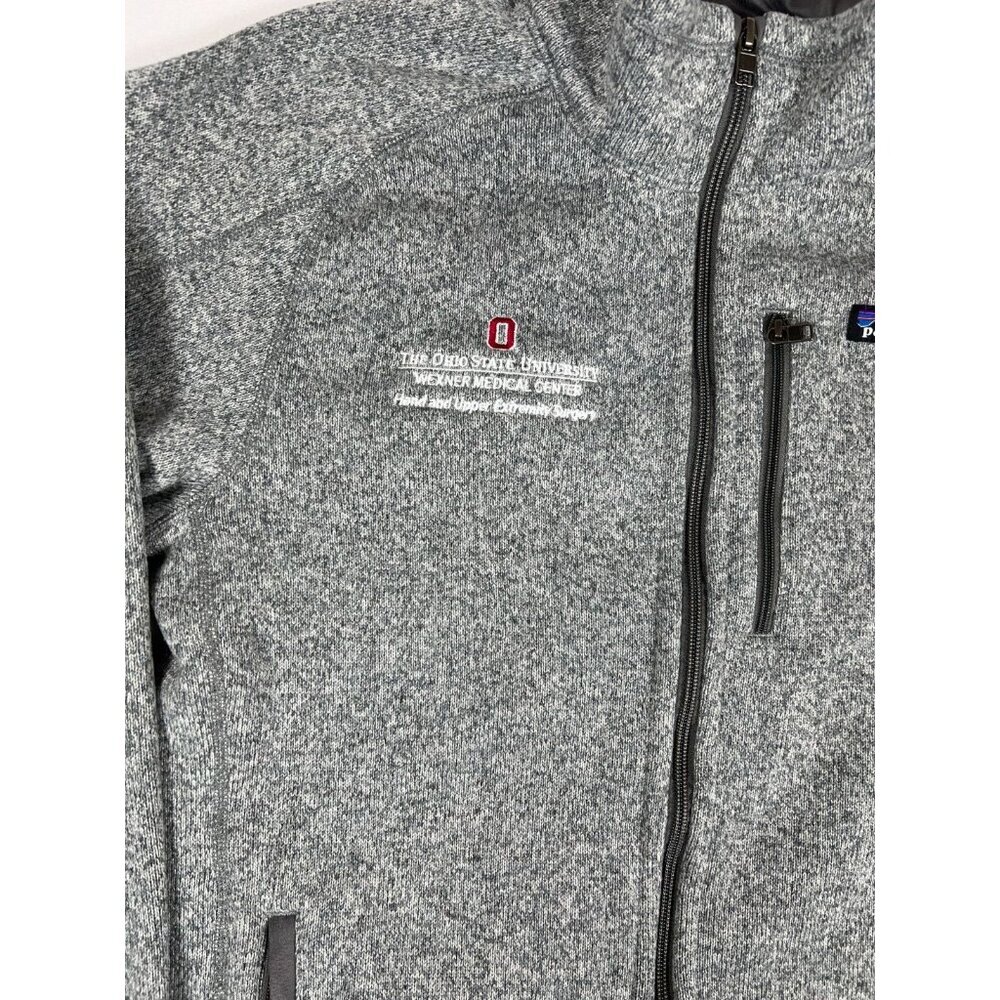 Patagonia Men Medium Gray Better Sweater Full-Zip Knit Fleece Jacket - Picture 5 of 6